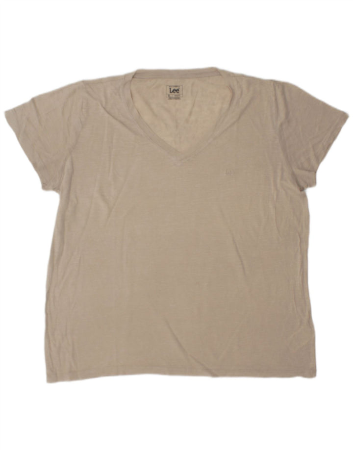Lee Camiseta Regular Fit Hombre XL Beige Lyocell