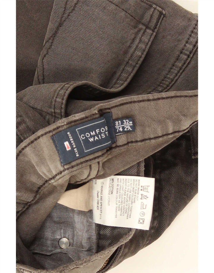 Marks & Spencer Vaqueros rectos azules Harbor para hombre W32 L29 Algodón gris