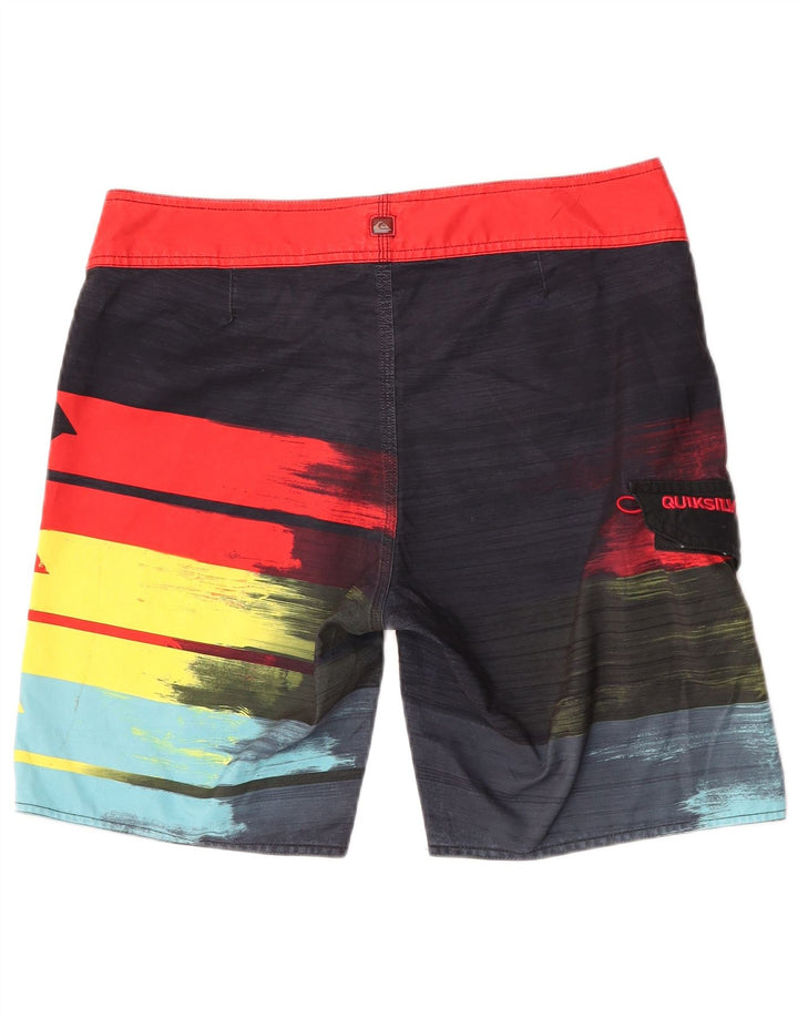 Quiksilver Bañador para Hombre con Estampado gráfico, tamaño Mediano, Rayas Multicolores