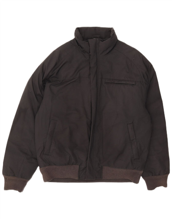 Adidas Chaqueta Bomber para Hombre UK 40 Grande Poliéster Negro
