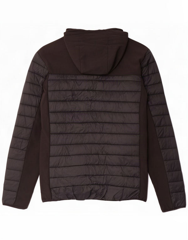 Chaqueta acolchada con capucha para hombre de Mountain Warehouse UK 40 Large Black Nylon