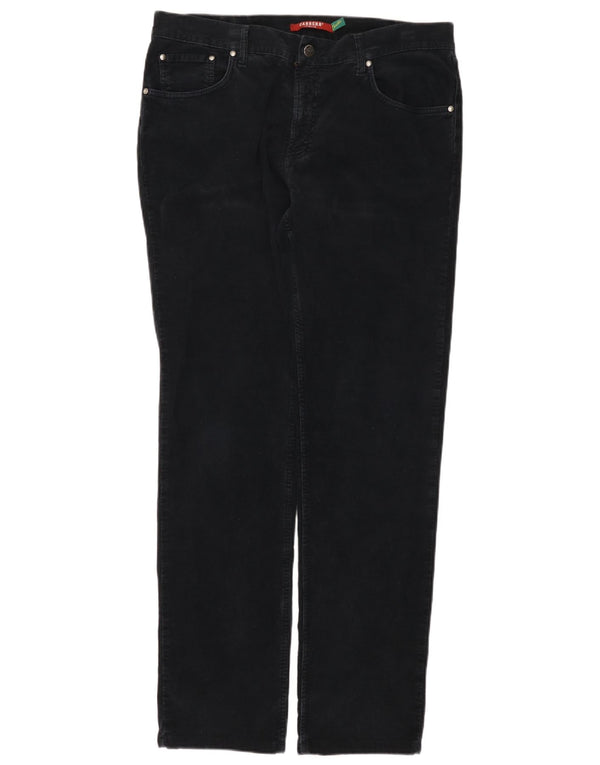 Carrera Mens 700 Straight Corduroy Trousers W36 L32 Navy Blue Cotton