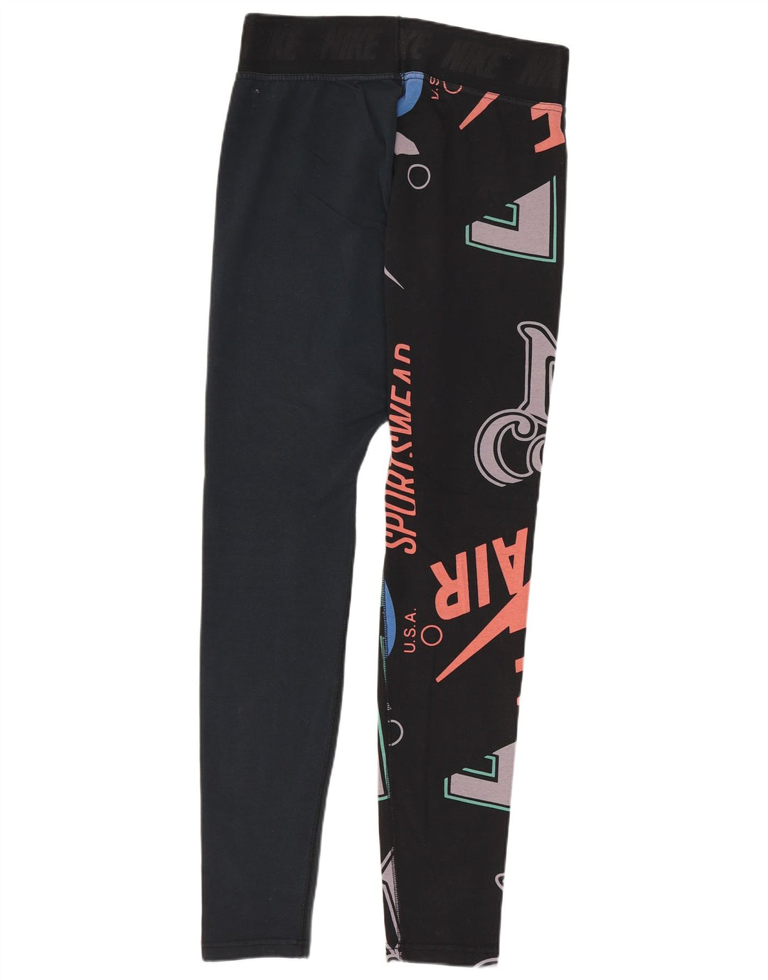 Nike - Leggings gráficos para mujer (talla 40), algodón negro mediano