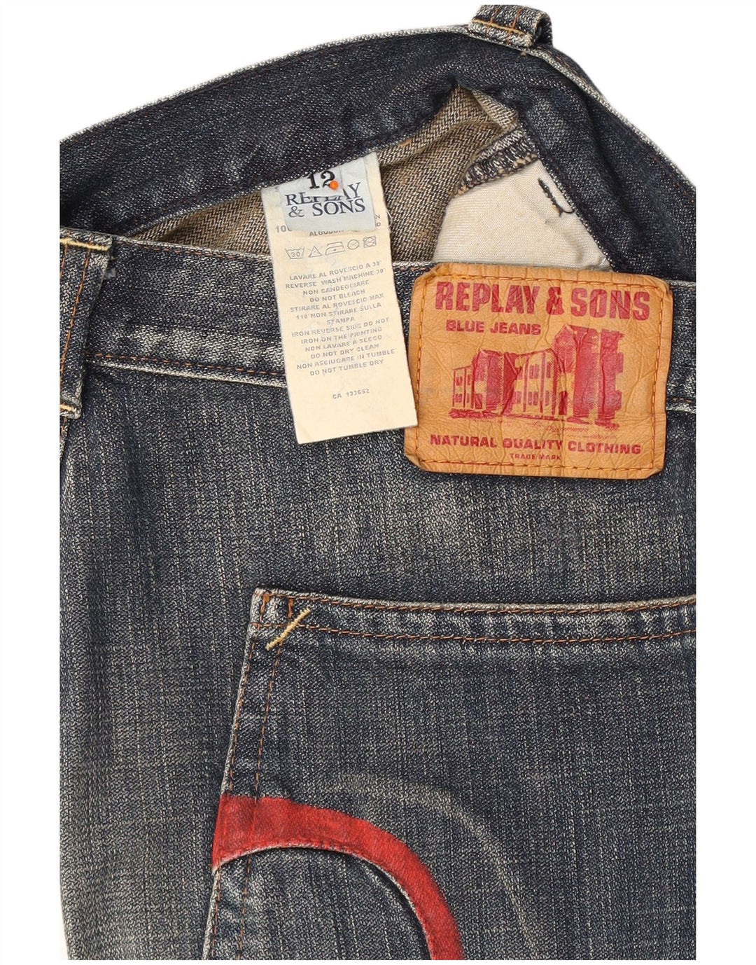 REPLAY Pantalones cortos vaqueros para niño 11-12 años W29 Azul marino Algodón