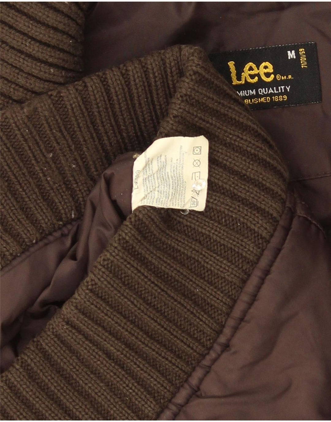 Lee Mens Bomber Jacket UK 38 Marrón Medio Poliamida