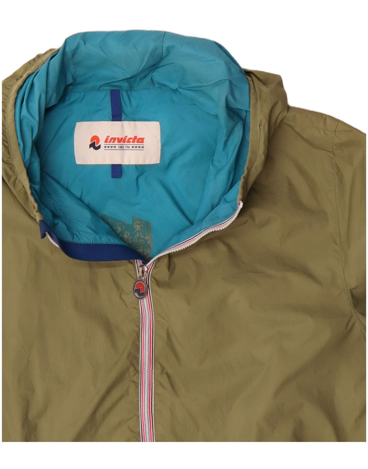 Invicta Chaqueta impermeable con capucha para hombre UK 38 Medium Khaki