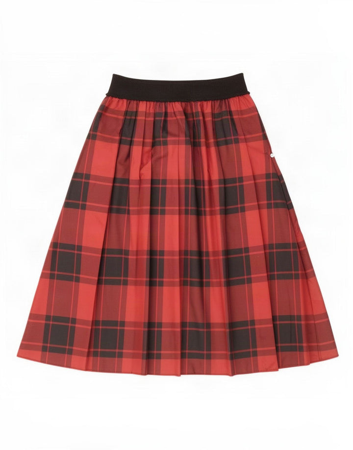 Falda acampanada para mujer Penny Black Small W26 Poliéster a cuadros burdeos