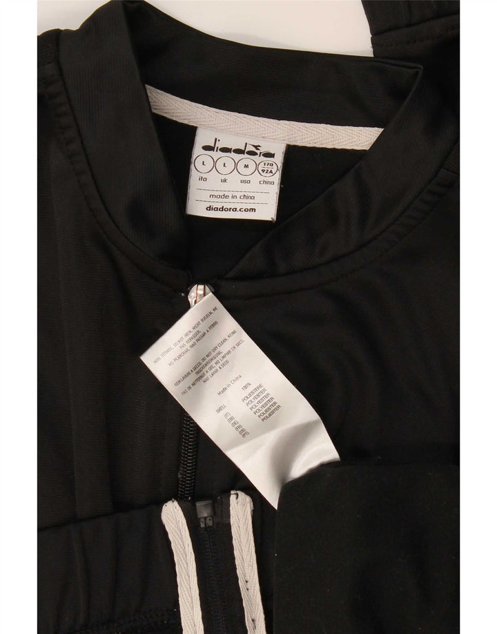 Diadora Chaqueta Chándal Niño 15-16 Años Grande Negro Poliéster