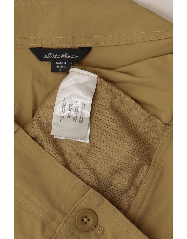 Eddie Bauer Pantalones cortos cargo para mujer US 4 Small W30 Beige Nylon