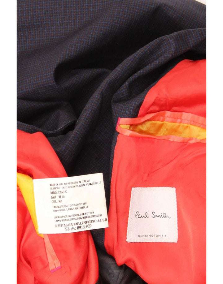 Paul Smith Chaqueta tipo blazer de 2 botones para hombre IT 44 XS Lana a cuadros azul marino