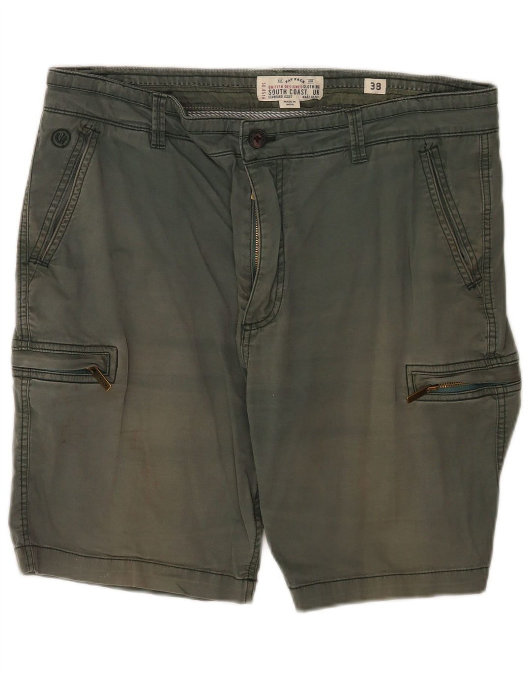 Pantalones cortos cargo regulares para hombre Fat Face W38 XL Algodón verde