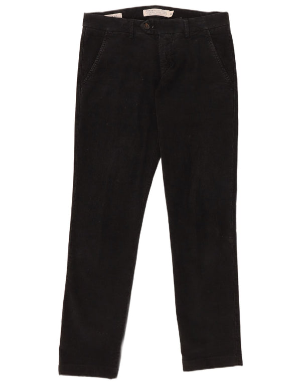 Roy Rogers Pantalones rectos de pana para hombre W31 L30 Algodón negro