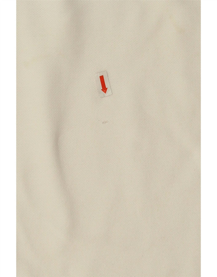 Slam Polo para hombre de algodón blanco grande