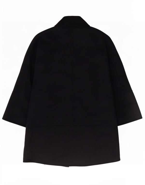Zara Mujer Abrigo Abierto Extragrande UK 10 Small Lana Azul Marino