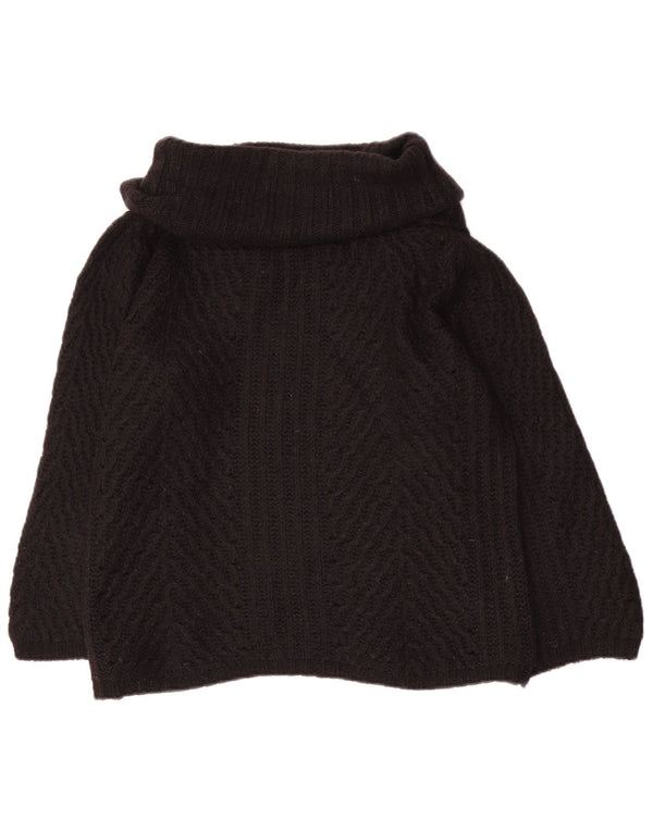 Armani Jeans Suéter tipo jersey con cuello vuelto y manga 3/4 para mujer UK 44 Grande Negro