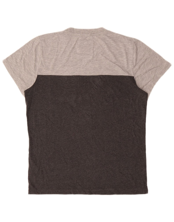 Abercrombie & Fitch - Camiseta ajustada para hombre, talla grande, color gris, algodón