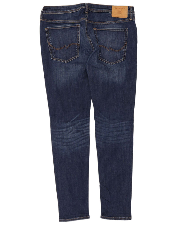 Jack & Jones Hombre Tom Skinny Jeans W36 L32 Algodón Azul Marino