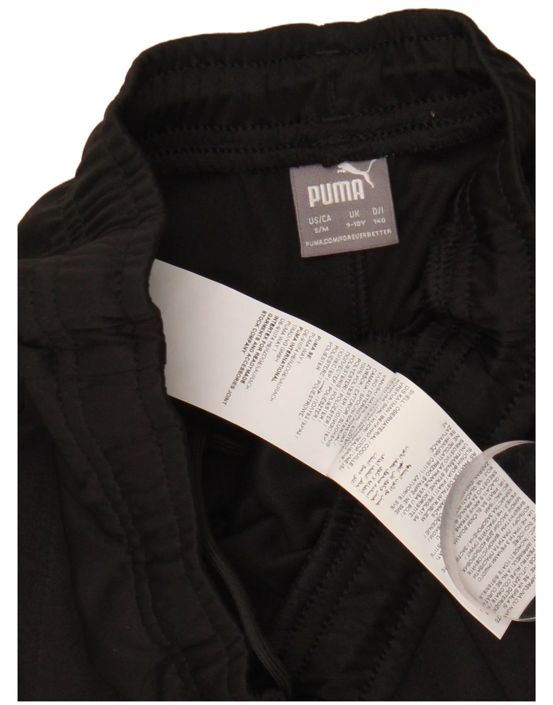 Puma Pantalones de chándal para niña 9-10 años Negro Colorblock Poliéster