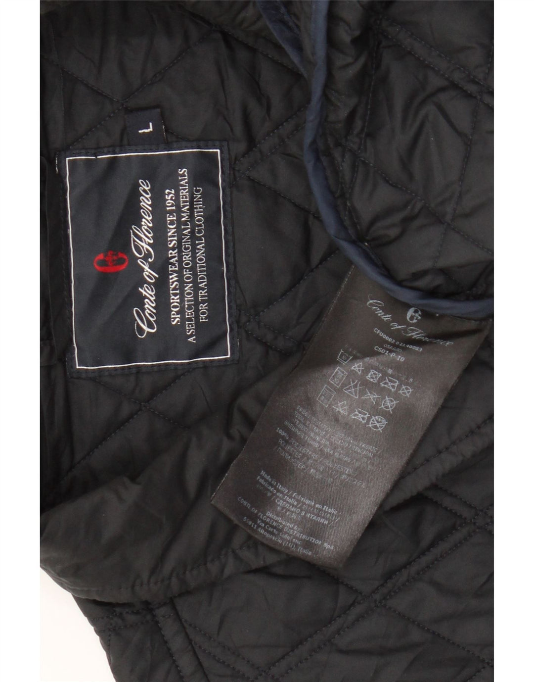 Conte of Florence Chaleco acolchado para hombre UK 40 Grande Poliéster azul marino