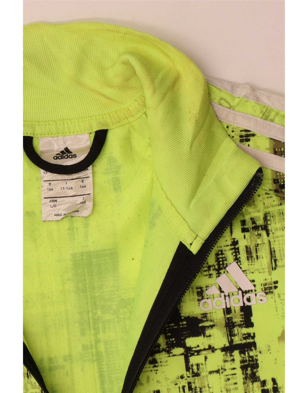 Adidas - Chaqueta de chándal para niño, 13-14 años, color verde, poliéster