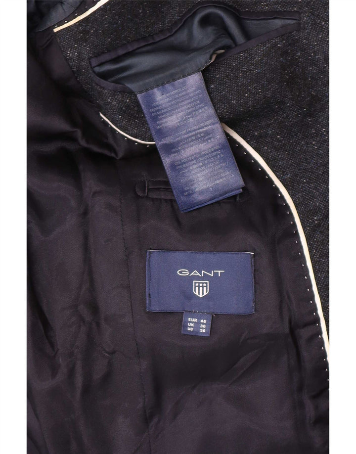 Gant Chaqueta tipo blazer de 2 botones para hombre UK 36 Small Lana azul marino