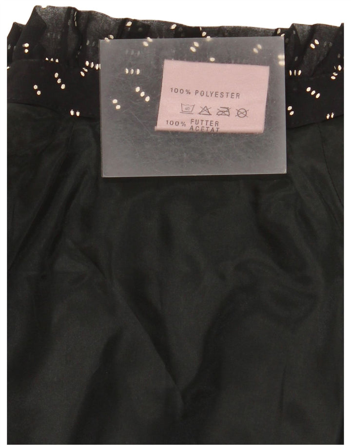 MARKWALD Vestido largo de manga larga para mujer EU 36 Pequeño Poliéster con lunares negros