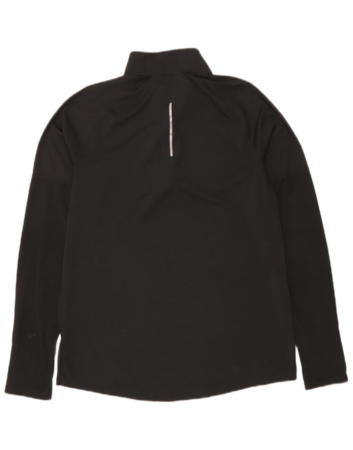 Nike Dri Fit - Chándal con cremallera y cuello para hombre, talla mediana, poliéster negro
