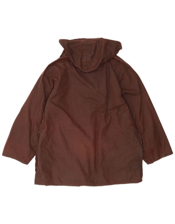 Hamilton Chaqueta de algodón encerado con capucha para hombre Country Wear UK 42 XL Marrón