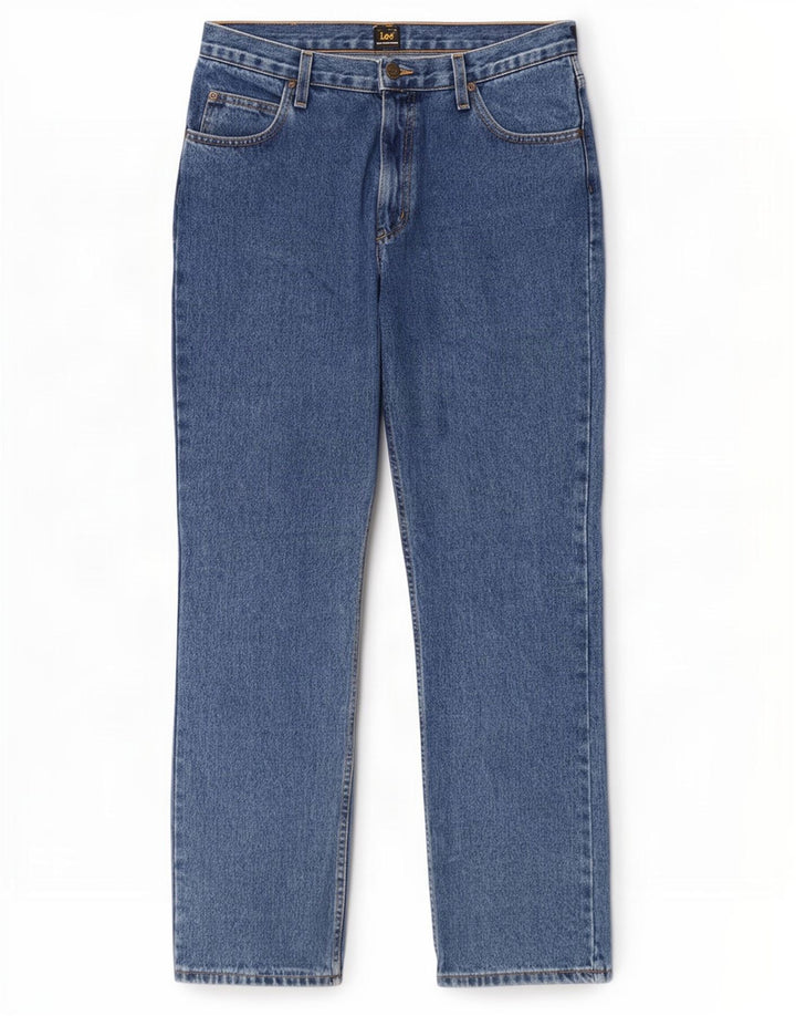 Lee Vaqueros Rectos Brooklyn Para Hombre W34 L32 Algodón Azul
