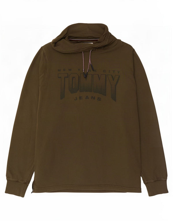 Tommy Hilfiger Sudadera Estampada con Cuello Redondo para Hombre Jumper XL Algodón Caqui