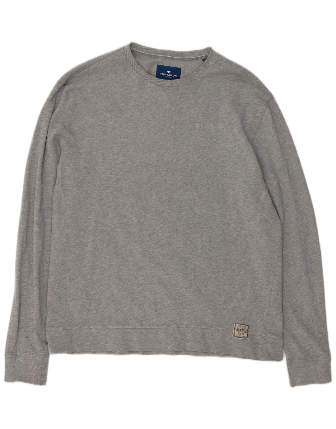 Tom Tailor - Sudadera para hombre (2XL, algodón moteado gris)