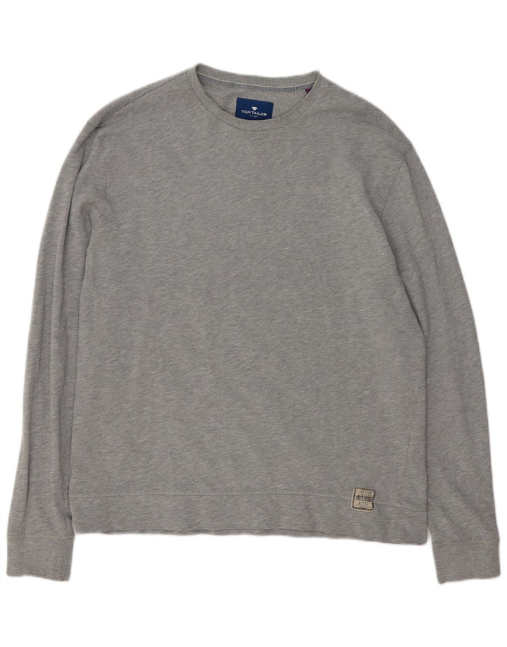 Tom Tailor - Sudadera para hombre (2XL, algodón moteado gris)