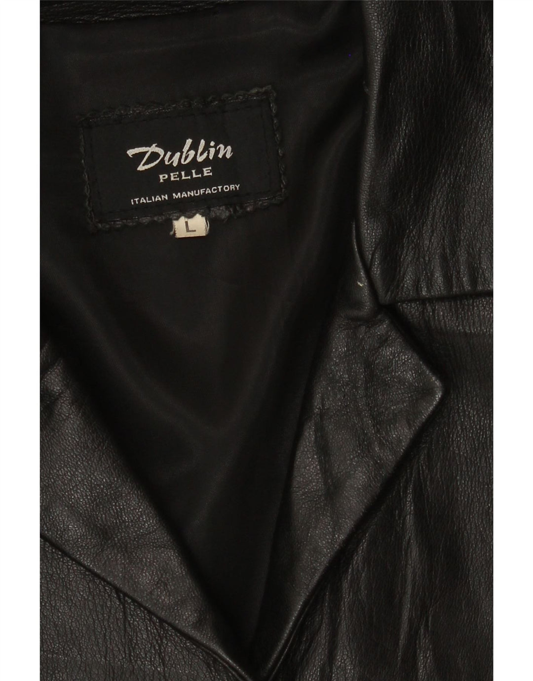 VINTAGE Womens Dublin Leather Jacket UK 16 Large Black Leather