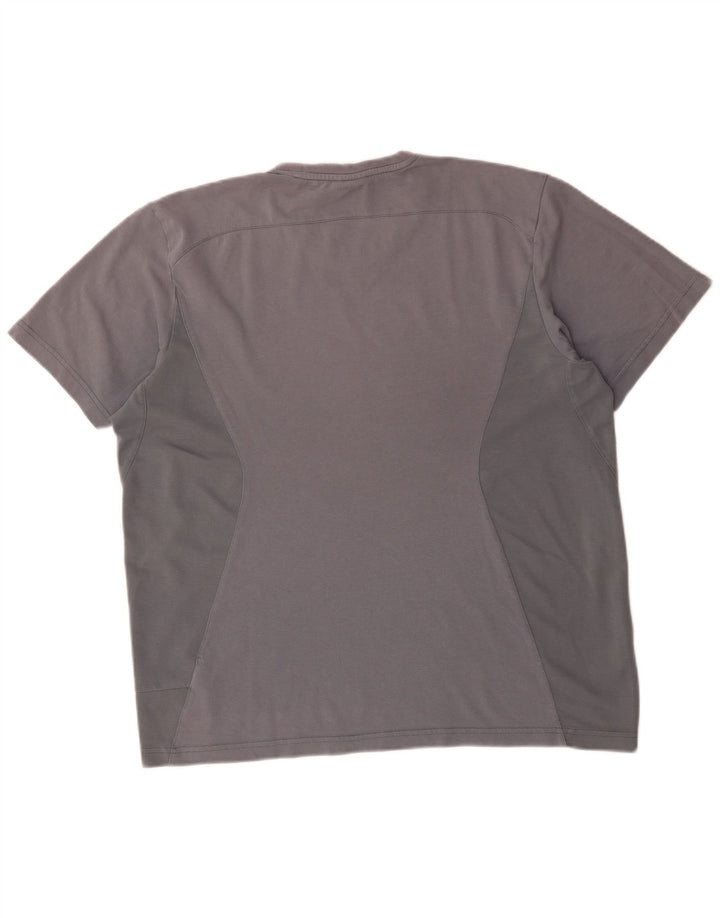 Adidas - Camiseta para hombre, talla grande, algodón gris