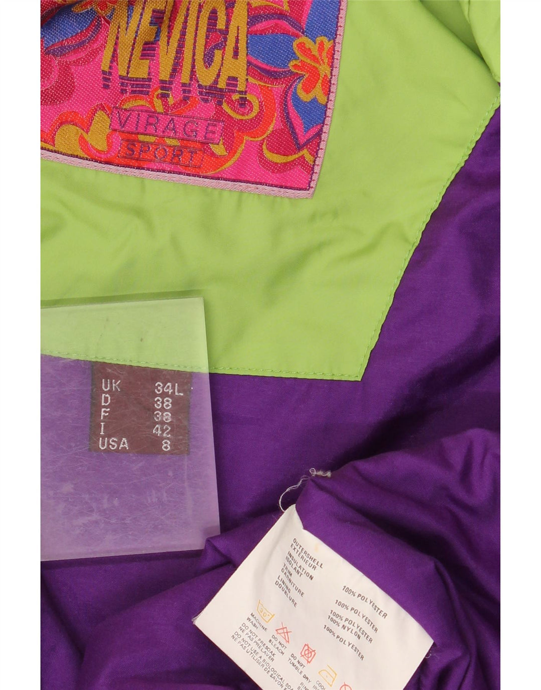 NEVICA Chaqueta cortavientos de gran tamaño para mujer US 8 Medium Turquesa