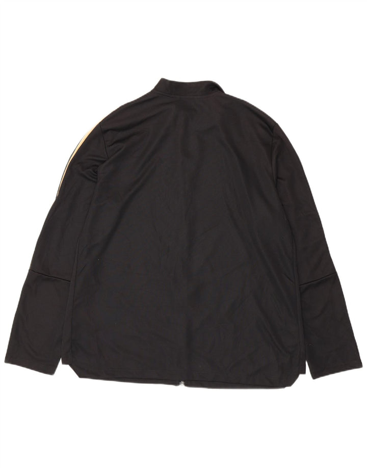 ADIDAS Mujer Aeroready Chándal Top Chaqueta UK 24/26 2XL Negro Poliéster