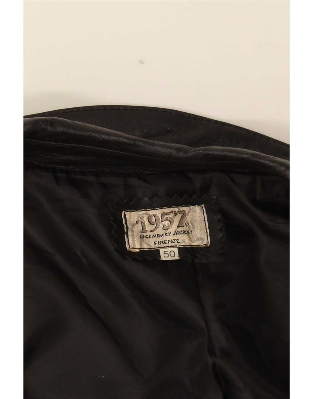 Chaqueta legendaria 1957 Abrigo de cuero para mujer IT 50 XL Negro