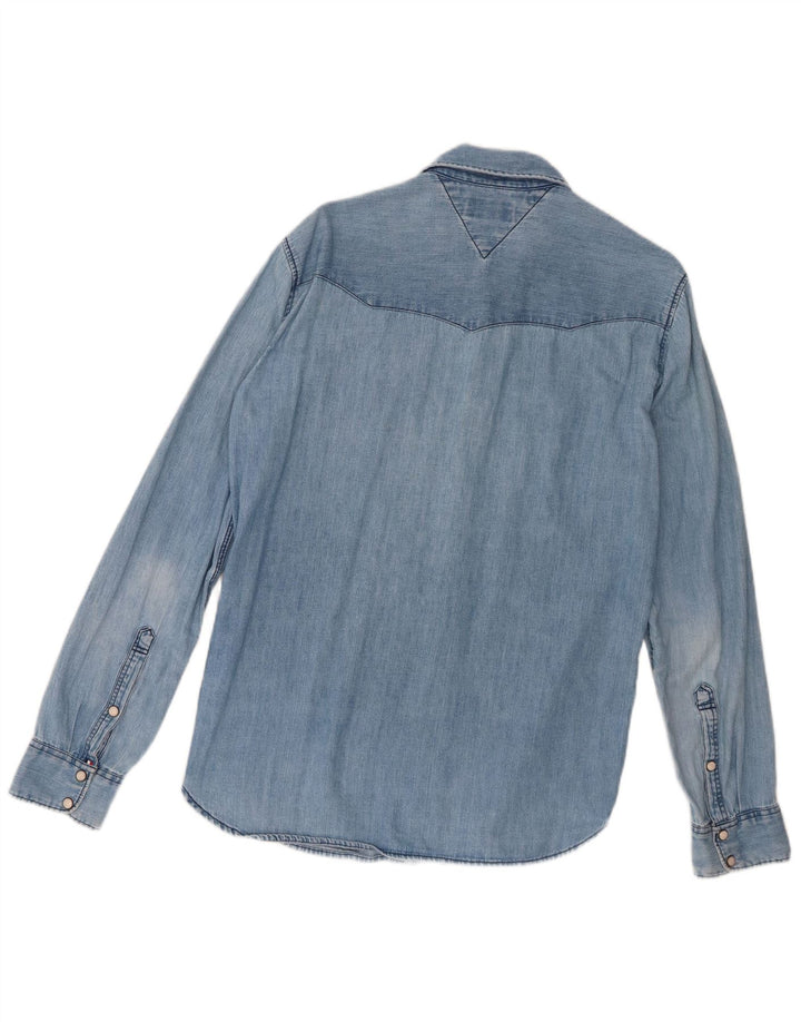 Tommy Hilfiger Camisa Vaquera Pequeña De Algodón Azul | Hombre