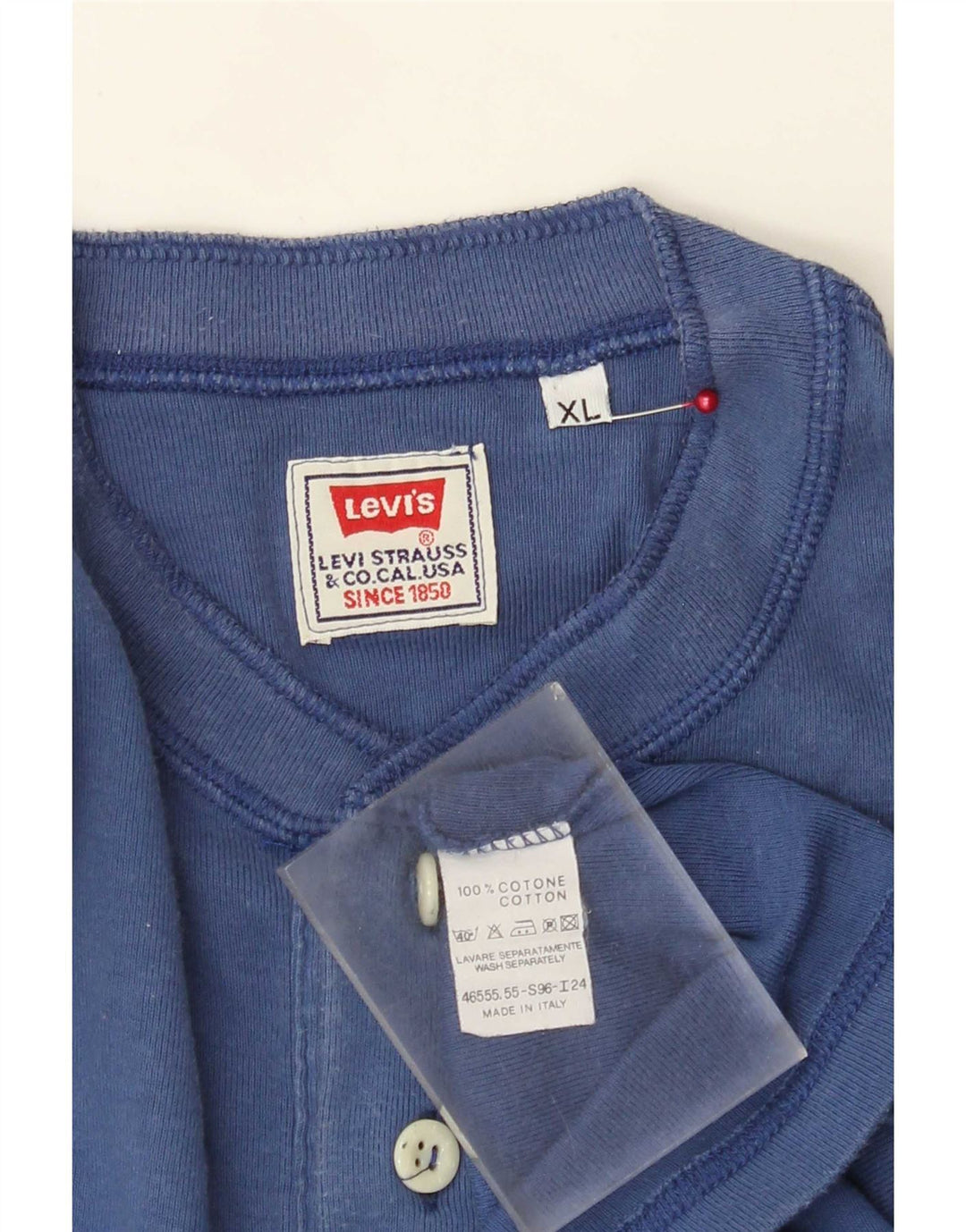 Levi's Hombre Top Manga Larga XL Algodón Azul