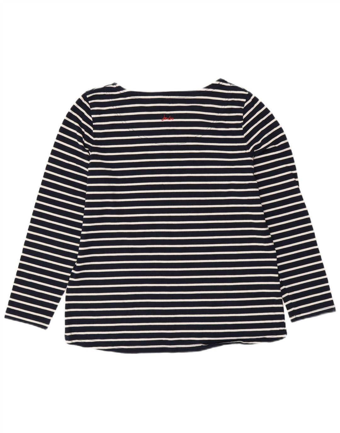 JOULES Top gráfico para mujer de manga larga UK 46 Grande Algodón a rayas azul marino