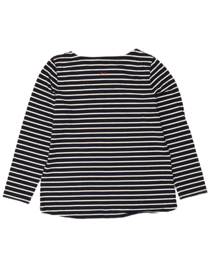 JOULES Top gráfico para mujer de manga larga UK 46 Grande Algodón a rayas azul marino