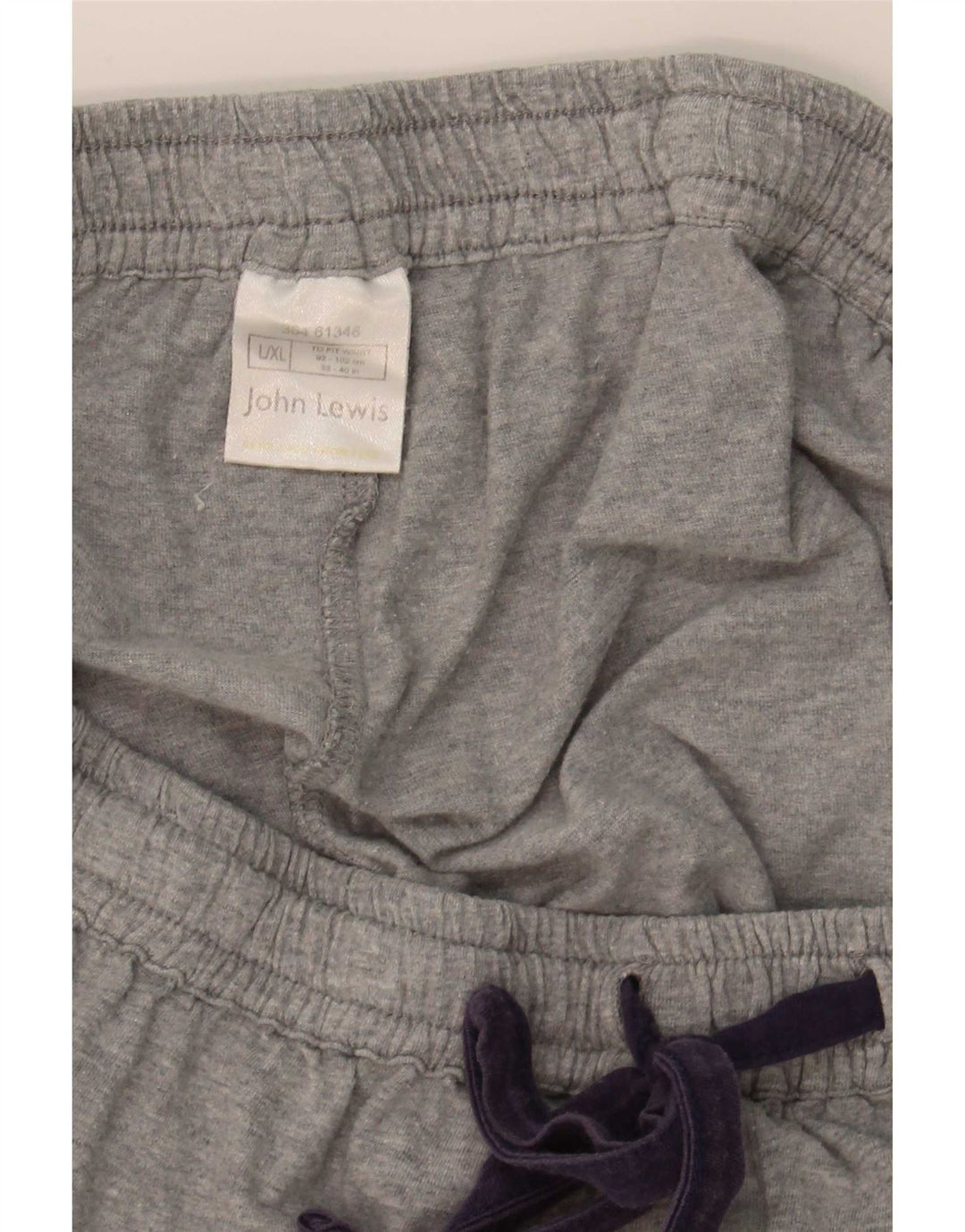 John Lewis Pantalones cortos deportivos para hombre XL Algodón gris