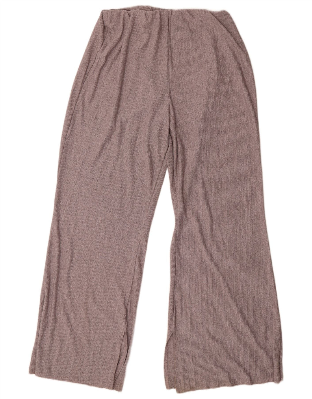 Zara Mujer Pantalón Casual Acampanado Grande W34 L32 Poliéster Gris