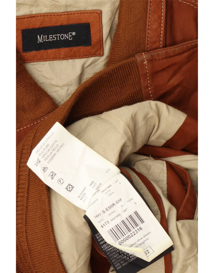 Milestone Chaqueta de cuero para hombre IT 52 XL Marrón