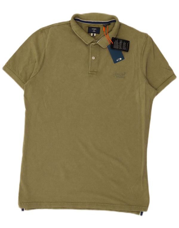 SUPERDRY Polo para hombre de algodón verde grande