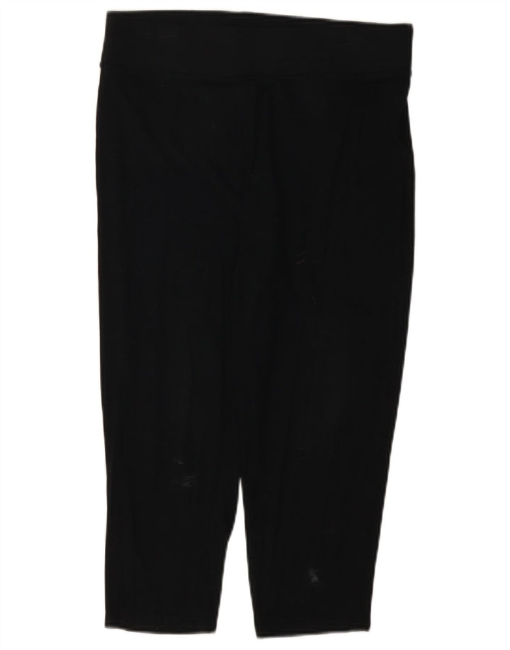 Marks & Spencer Leggings Capri para Mujer UK 42 Viscosa Negra Mediana