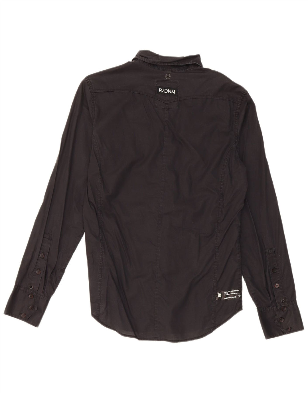 G-Star Hombre Camisa Militar Pequeña Algodón Negro