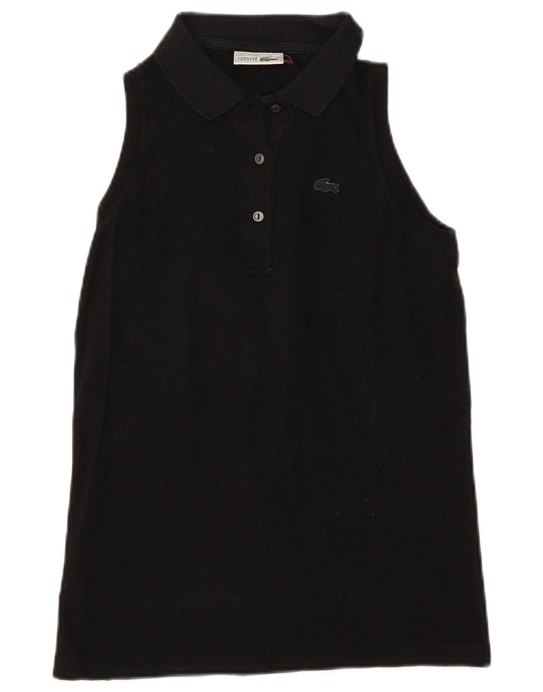 Polo Lacoste Mujer Sin Mangas Talla 40 Mediano Negro Algodón