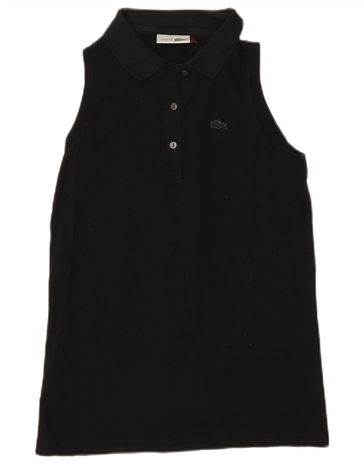 Polo Lacoste Mujer Sin Mangas Talla 40 Mediano Negro Algodón