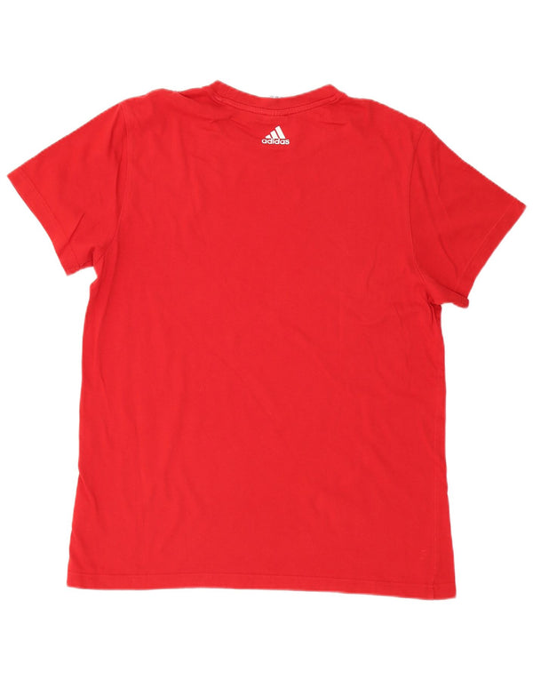 ADIDAS Camiseta gráfica para hombre Top XL Algodón rojo